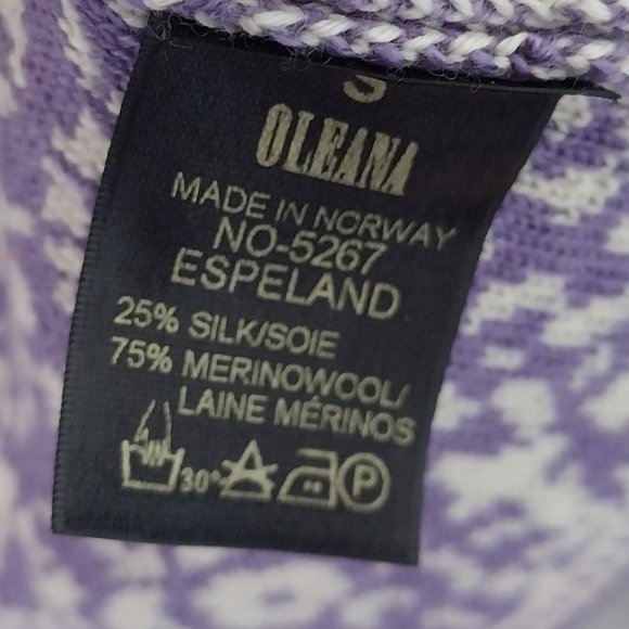 Oleana of Norway Vintage Silk and Merino Wool Blend Cardigan - Picture 6 of 8